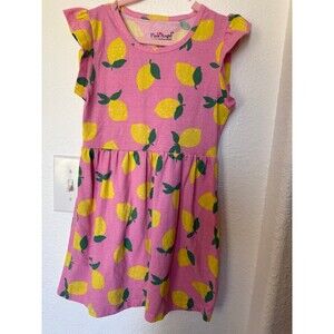 Pink Angel Girls Pink Lemon Print Dress Size 6X Cotton Summer Sundress